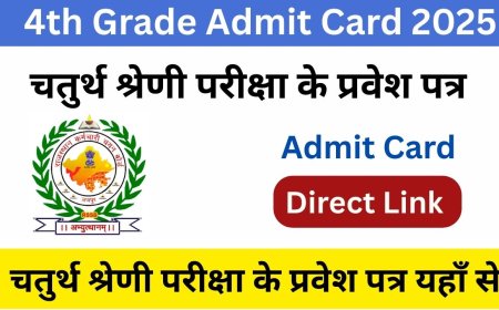 RSSB Rajasthan 4th Grade Admit Card 2025 Download @rssb.rajasthan.gov.in